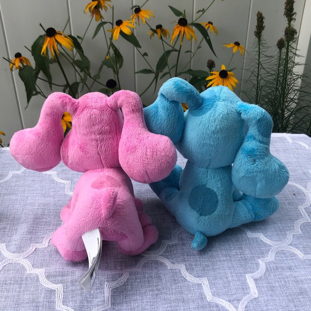 Nickelodeon BLUES CLUES stuffed plush dogs toys Blue & Magenta - Picture 4 of 9